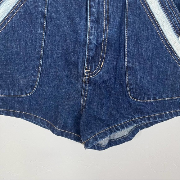 🆕 Free People Sweet Surrender Dark Denim Lace Shorts - Picture 8 of 11